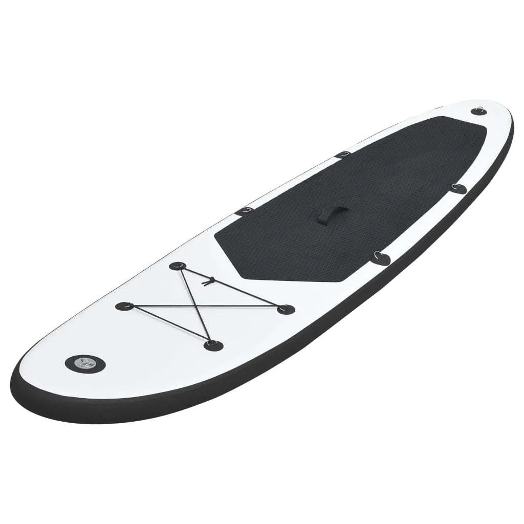 Timeless and Stand Set Stylish Up Inflatable Board Black White Paddle in