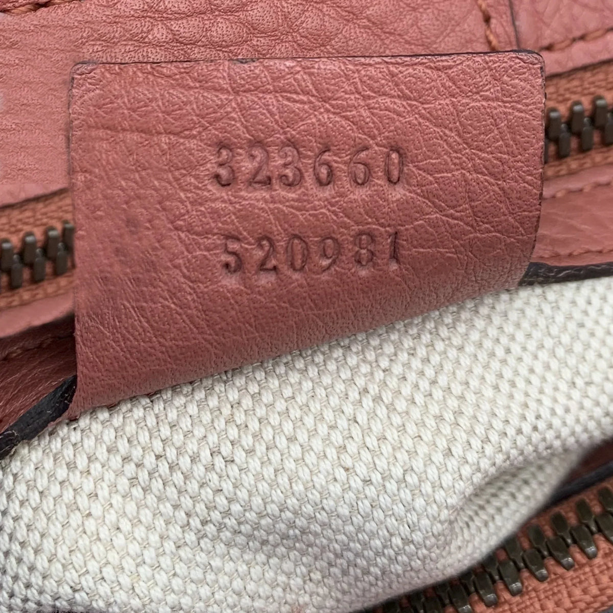 Satchel Pink Unisex Pre-Owned Shopper Bamboo Authenticated Calf Leather (Fair)