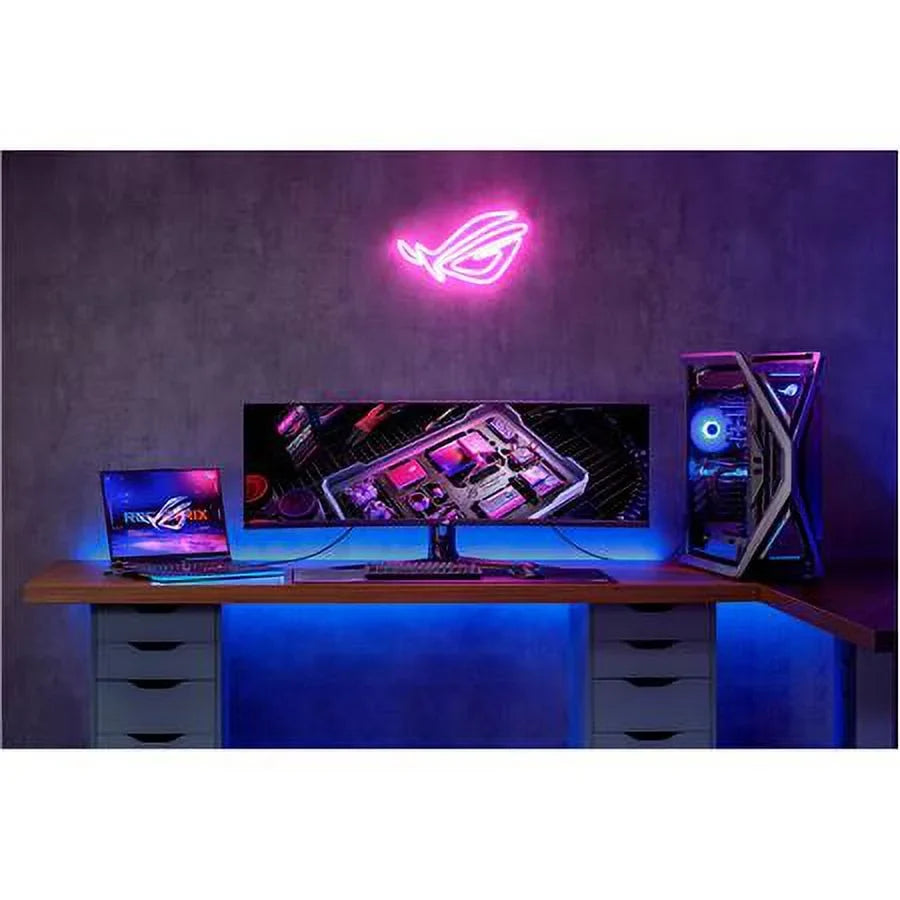 1440), 90% Motion Input USB-C, Switch x Strix Dual Extreme Ultra-wide (XG49WCR) Sync, KVM 32:9 (5120 ASUS Monitor - HDR DCI-P3, QHD Gaming ROG Low DisplayHDR400, 49" Curved 165Hz, Blur RJ45, Dual