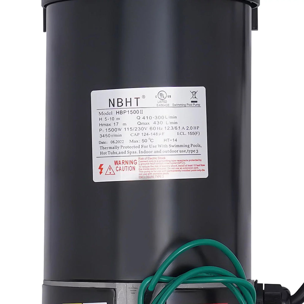 with Above Strainer 2.0hp Denest Pool Swimming and Inground/ Connectors Pump Ground Basket Hbp1500ⅱ 1500w