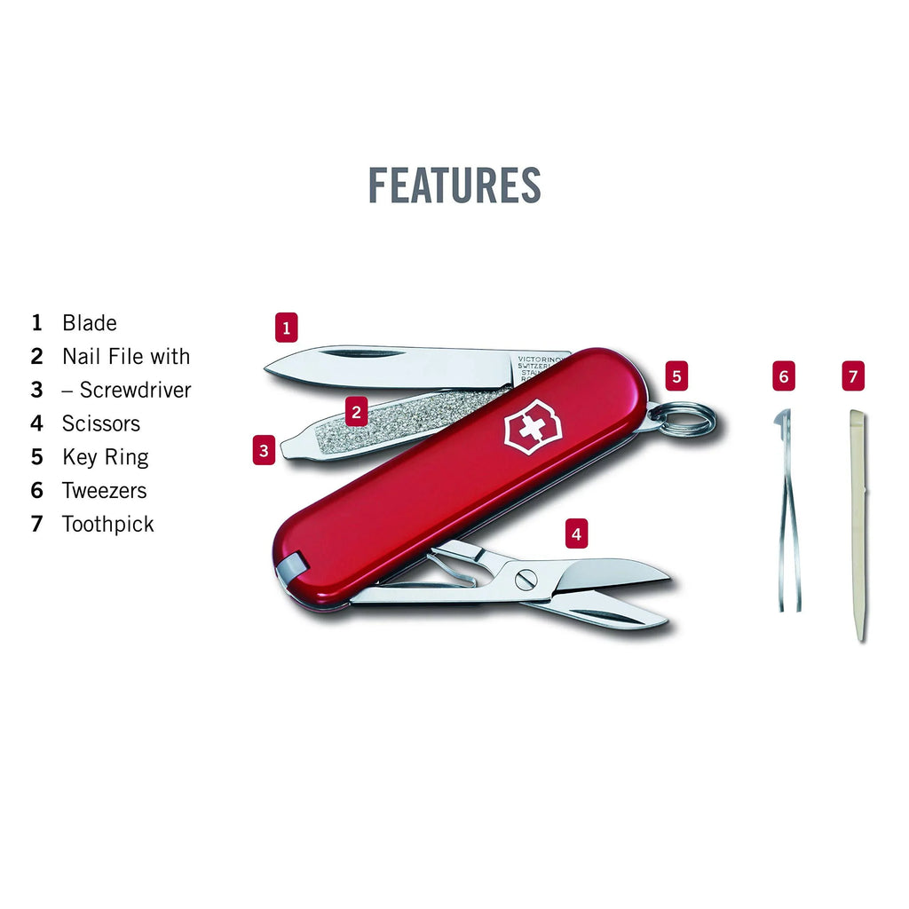 SD Pocket Knife, Red Victorinox Classic Swiss Army