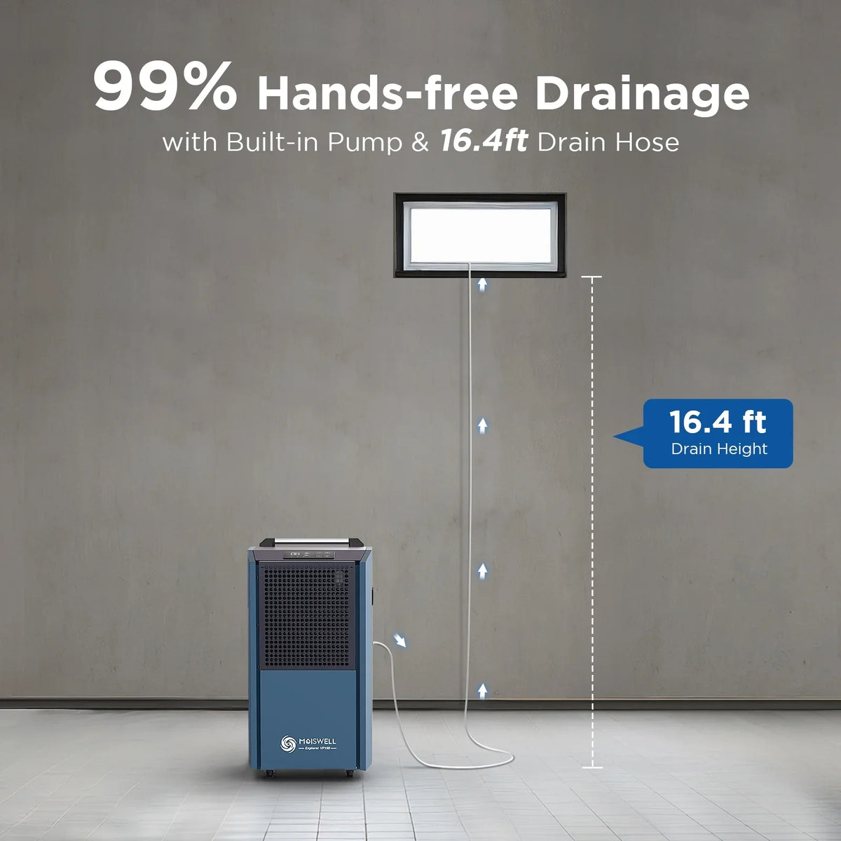 Commercial Warehouse Pump for spaces Dehumidifier 190 with Basements, dehumidifiers Moiswell Industrial Pints Restoration Damage for large
