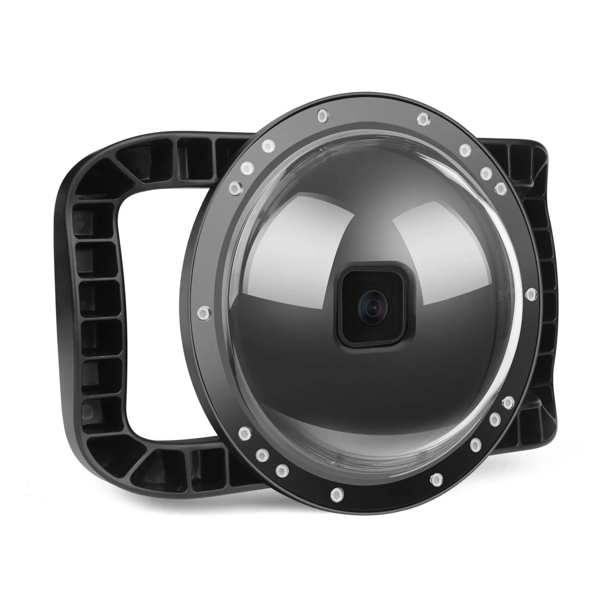 SHOOT 10 XTGP559 Hero Handle Port Hero 45m 180° Dome for Case Dual Angle Black Wide - Waterproof, 9