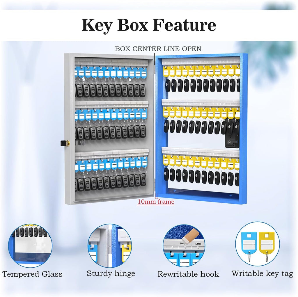 Key Lockbox, Share Key Box Storage Mount, 96 for Car Smart Security Lock Plus, Dealership，， Bluetooth/Fixed OTP Cabinet Wall APP Code Half-Remote