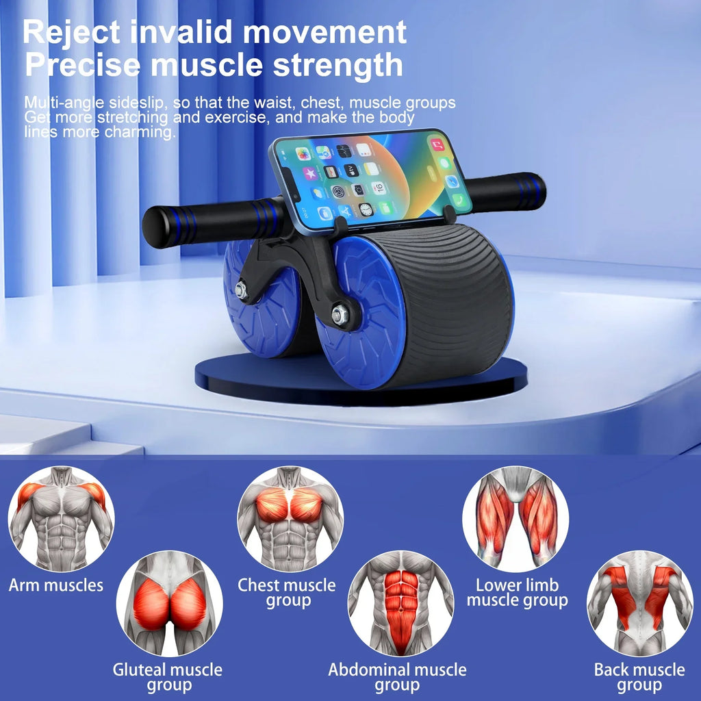 Fitness Abdominal Roller Training. Beginner to Strength Muscle for Wheel, Abdominal Automatic for Home Core Strength Training Wheel at - Workout Wheel Advanced Equipment Abs Ab Rebound Gym