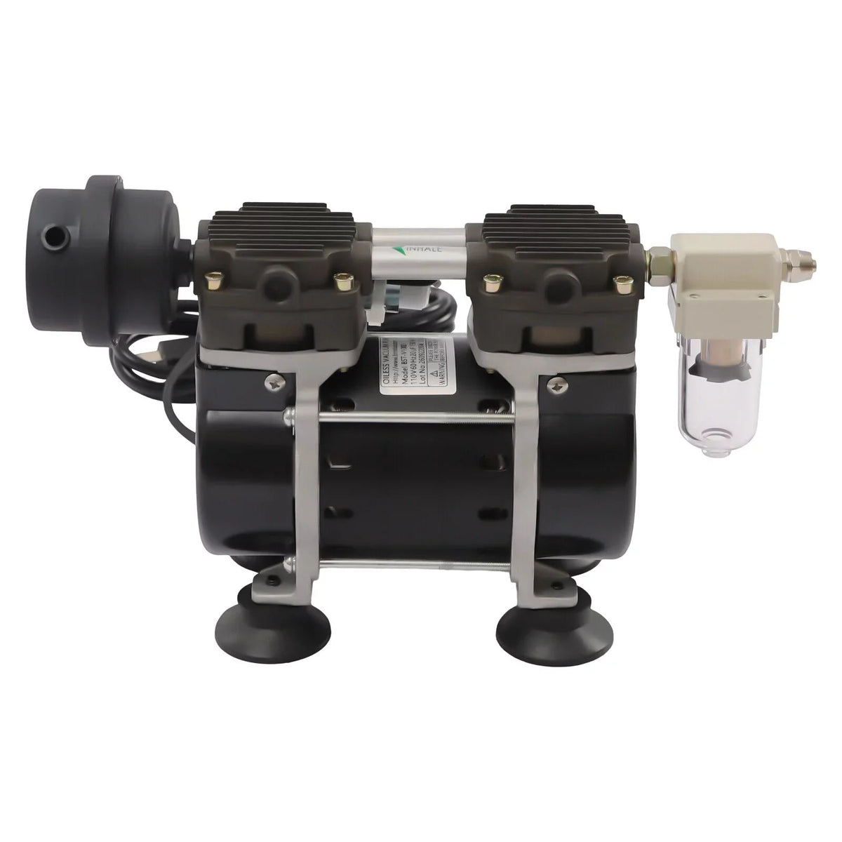 100W Oilless 95Kpa Oil Free Pump Vacuum Pump Industrial with Air Filter Vacuum