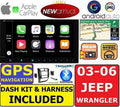 WRANGLER AUTO CARPLAY JEEP SYSTEM GPS 03-06 STEREO NAVIGATION TJ ANDROID