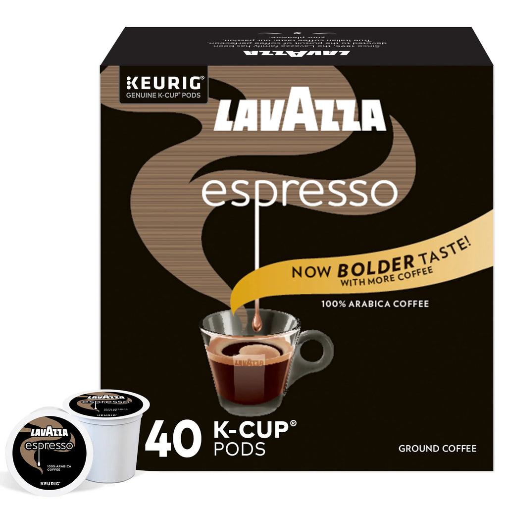 40) Medium Coffee Single-Serve Espresso for Keurig of (Pack K-Cups Lavazza Brewer, Roast