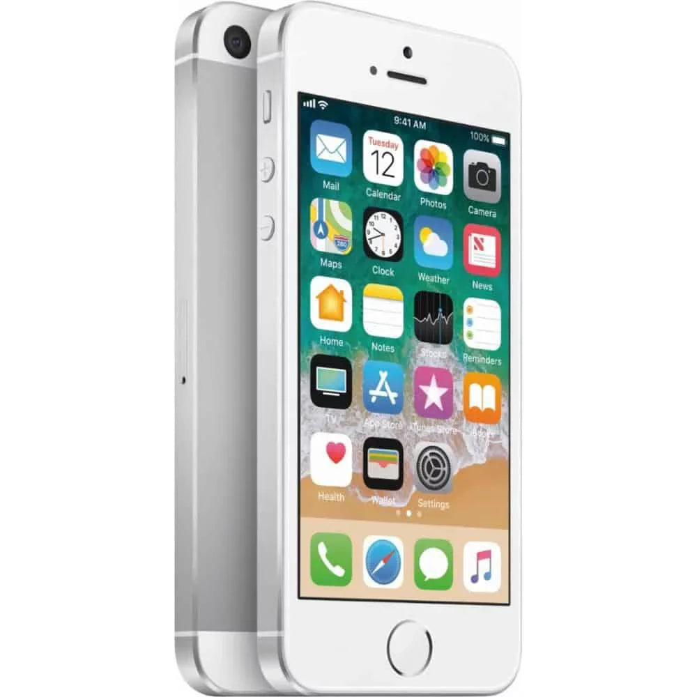 '- Pre-Owned Unlocked Silver SE Carrier iPhone 32GB - (Good)