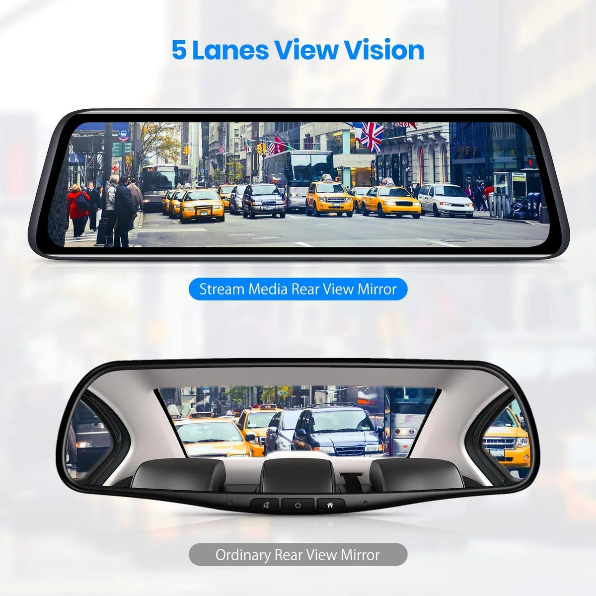 Camera(V5 Cam, Dash Look Night Mirror Screen Auto-Vox Monitor Touch Rear OEM Backup View Camera Car 1080P Dual PRO) Mirror Camera 9.35'' Vision Super