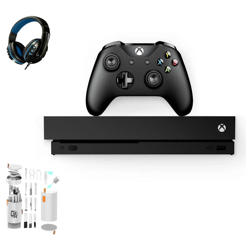 1TB, X Ultra Headset AXTION BOLT Xbox with HD Like 4K Black New Bundle Kit One Cleaning
