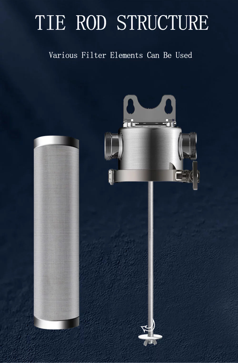 Front Stainless NPT Steel Whole 1 inch inch House TECHTONGDA 8000L/h for 304 liquid liquid Filter Purification 10 Housing Filter