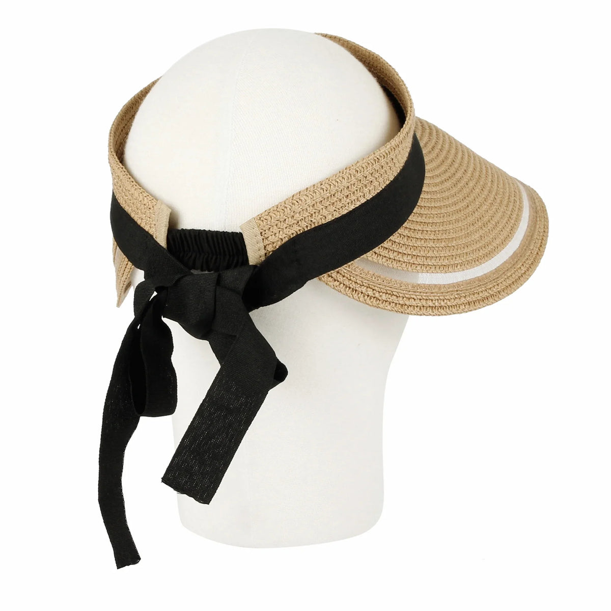Summer Wide Hat SLV1280 Brim (Beige) Visor Packable Womens Sun Beach WITHMOONS