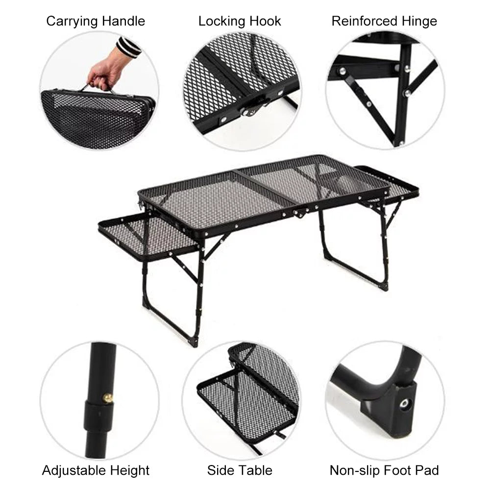 Station, Gear Picnic Portable Table, Folding Cooking Anself Table, Camping Food Prep Dining