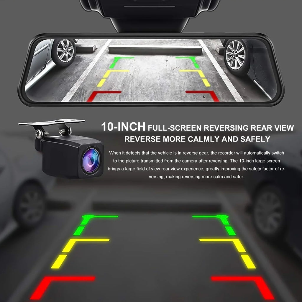 Touch Camera,G-Sensor, 10" Screen 5.5 and Backup Monitor, Wide Angle,with Dash Front FHD 1080P Cable View Mirror Parking Full Meters Cam,Kepeak 170° Rear
