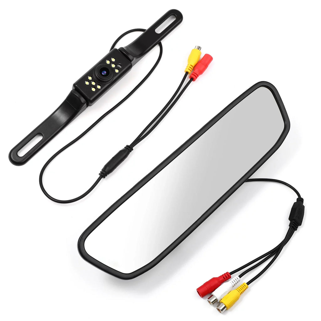 Cheefull Night Driving Vehicles Camera Camera 4.3" Rear Parking Backup Mirror Cam System View Vision Reverse Camera Car