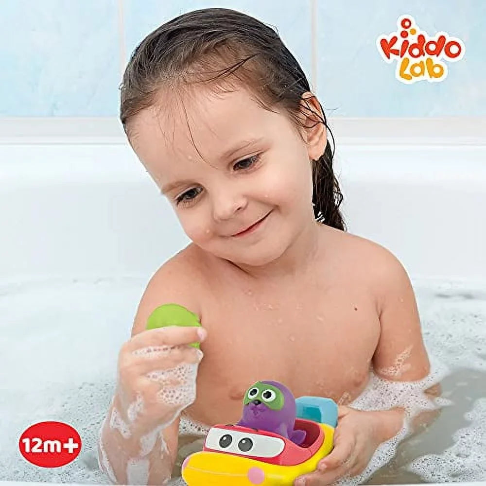 Needed - Durable Kids Girls - No Bath Accessories Bathtub for 'N Toddlers & Pool & & Floating Toy Babies, - for - Pull Boys Plastic, Batteries Boat Go Toys & Child-Safe Boats Seat Playtime KiddoLab