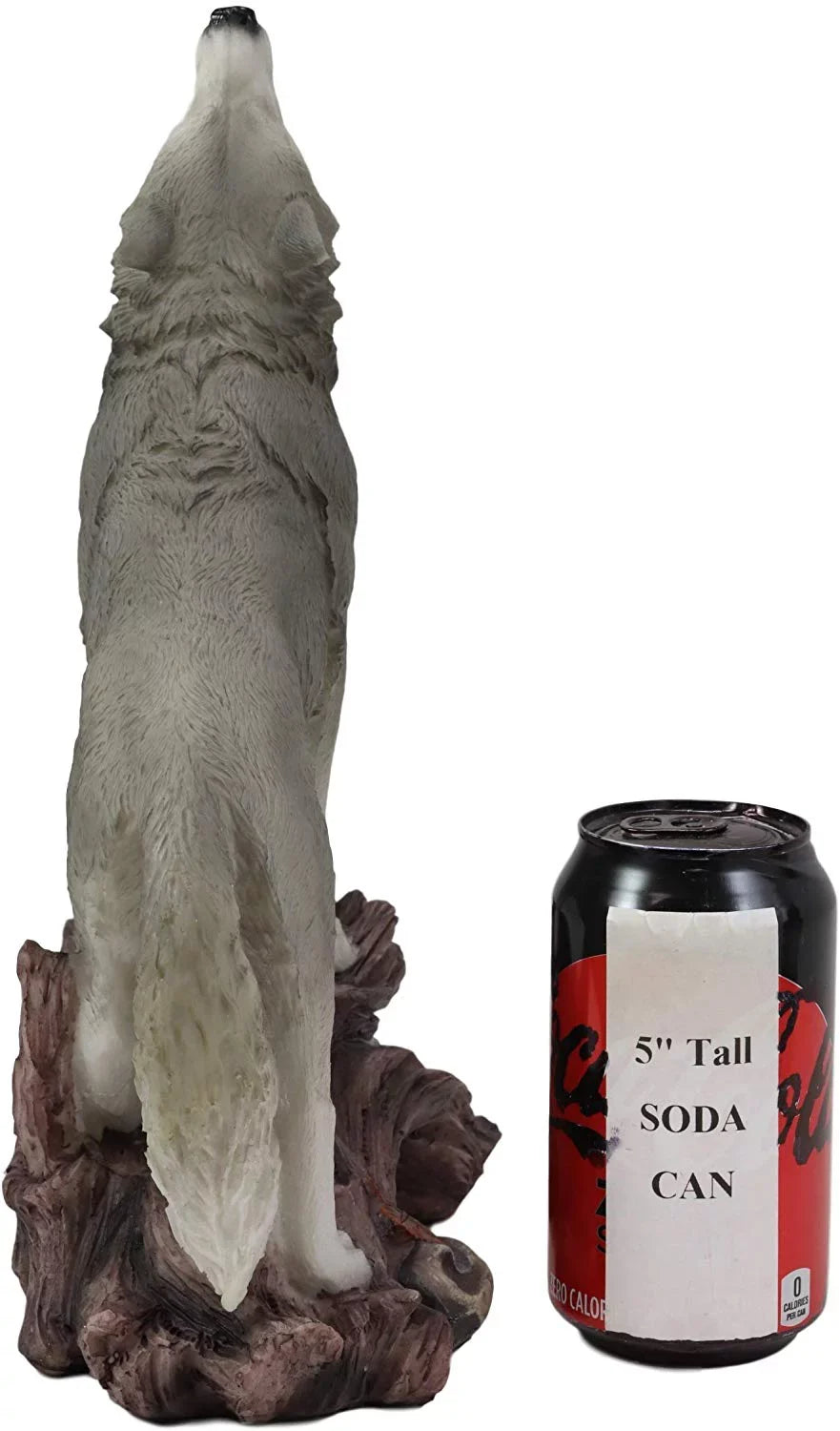 Howling Night Large Wolf Decor The Wolves Cries Spirit Gray Alpha 12"H Of Statue