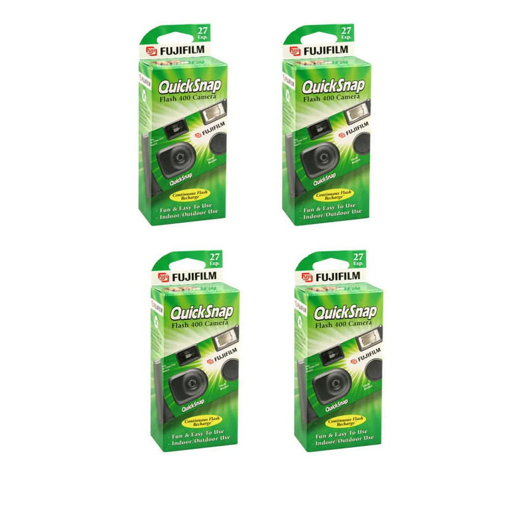 Disposable Quicksnap 4 Single 400 Use ASA Camera Fujifilm Pack Flash 35mm Of