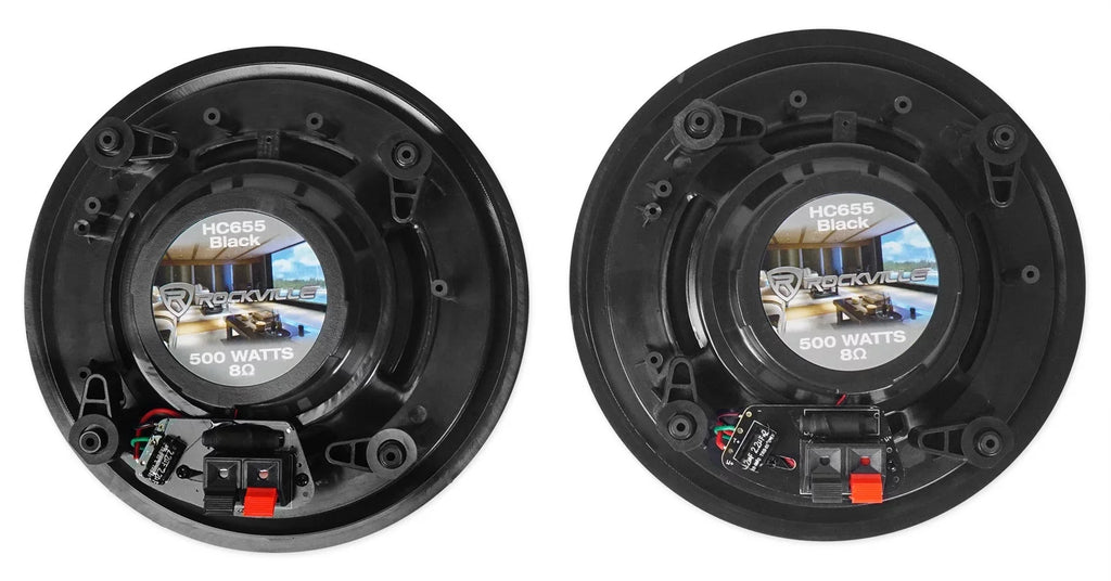5 Receiver 8" Rockville Amp+(4) Speakers Ceiling Black SINGMIX Bluetooth Home