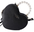 Pearl Crossbody Love Kate Leather Shack Purse Heart Spade Black KF516