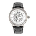 Heritor Watch - W/Date Leather-Band Mattias Silver Automatic