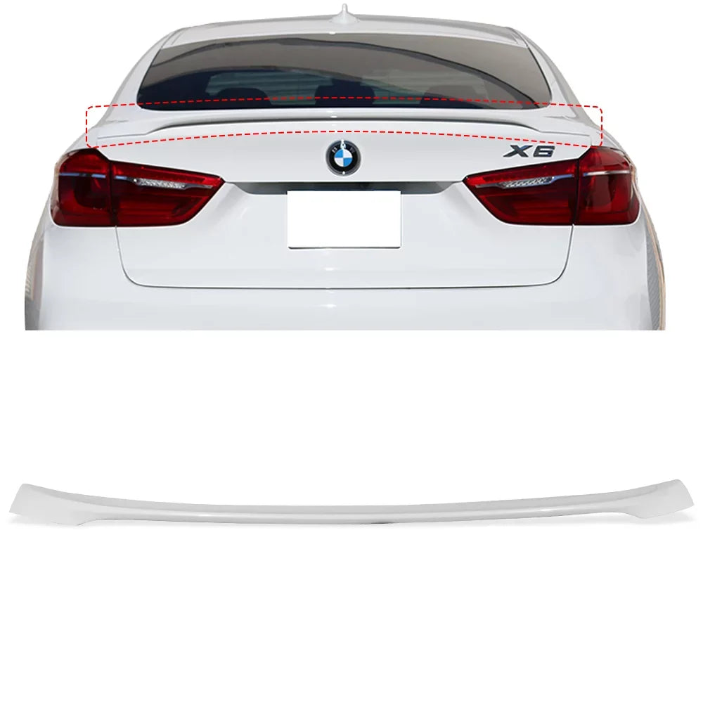 Spoiler Motorsports Ikon X6 #A96 Painted 15-19 Mineral F16 F86 White Compatible Performance with Pearl Trunk
