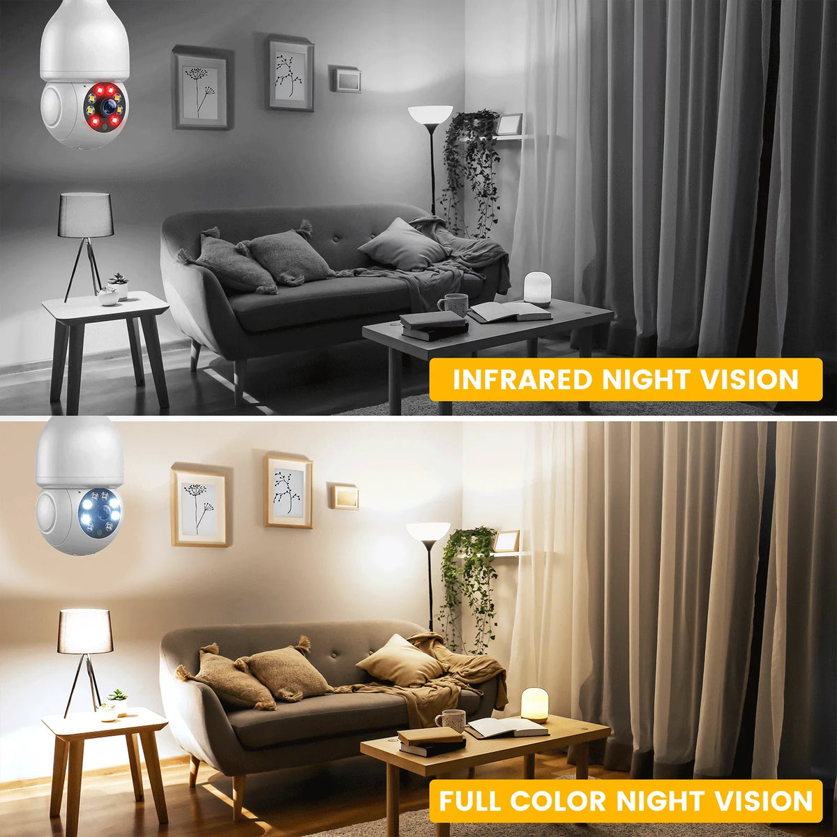 2 Light PACKS WiFi Wireless Security Camera Bulb SC16 Toguard Surveillance Dome exterior Camera