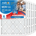FPR MPR HVAC Air Made Filters Conditioner & AIR. USA FILTERS CLEAN 14x25x2 Air Premium Comparable 1200 AIRX by Filter Furnace MERV to Electrostatic 7 Pleated MPR Filter WICKED 11 Pack 1000, 6 14x25x2