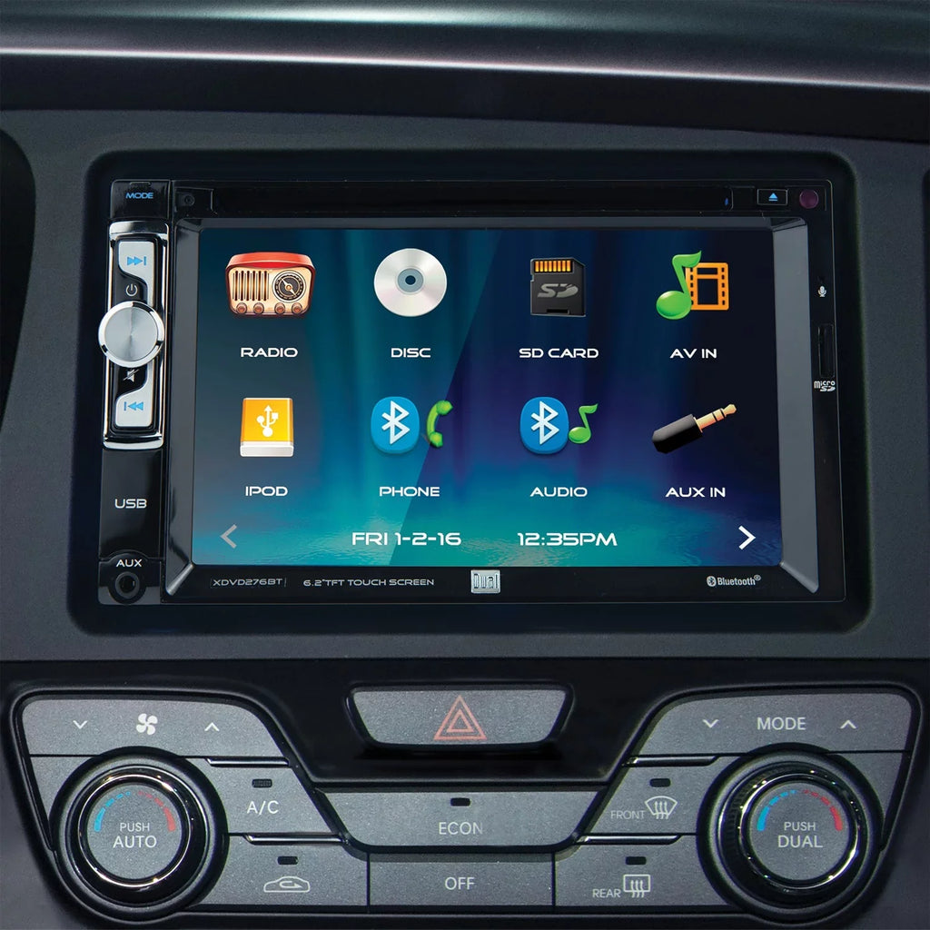 Xdvd276bt Dual 6.2-inch DVD/CD In-Dash Double-din Receiver