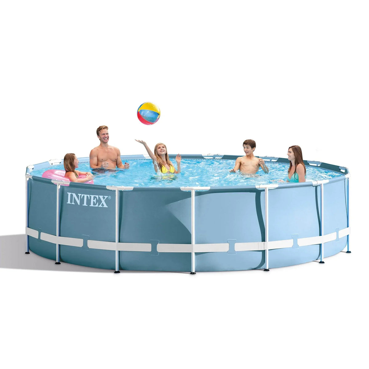 15 48 Ladder, (Used) Pump Pool Set Intex & Frame with Inches x Prism Cover, Feet