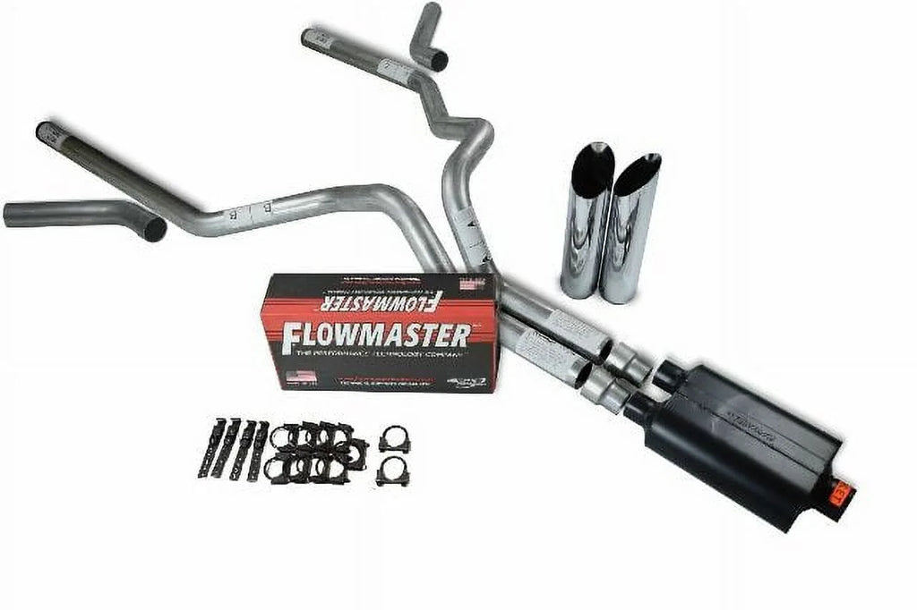 Exhaust Slash 15-18 Tip Flowmaster Corner 40 Dual Exit F150 Super 3" Kits