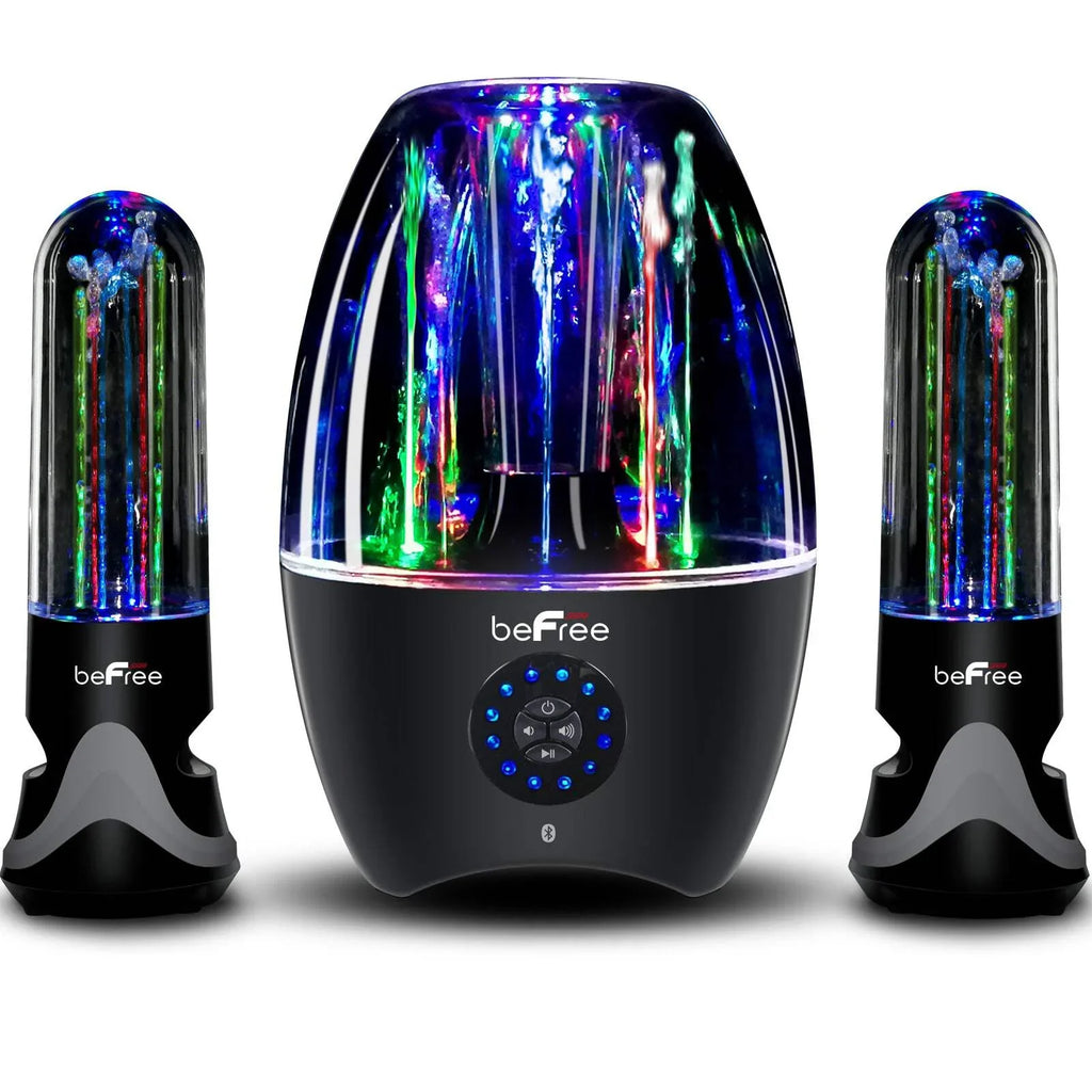System, Bluetooth® LED 13.5"D, x Dancing 10.5"W Sound x 2.1-Channel Black, liquid 995102699M Multimedia 7.5"H Sound BeFree