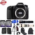Telephoto Lens Full (15 DSLR 1080P EOS Items) Accessory 80D + w/500mm 24.2MP Canon 650-1300mm and Zoom HD Wildlife Wi-Fi Bundle Lens Preset