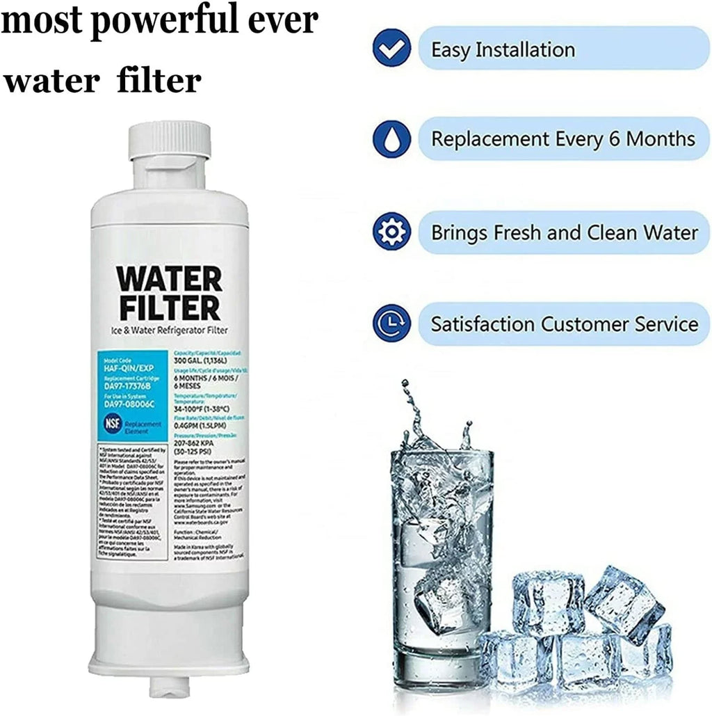 (Packaging Vary) HAF-QIN/EXP, Filter Samsumg HAF-QIN DA9717376B liquid for DA97-17376B Refrigerator May Replacement RF23M8070SG,3-Pack