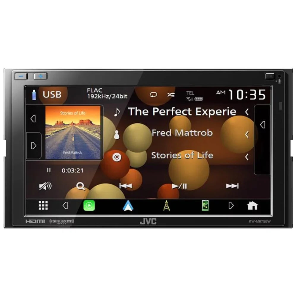 Digital Multimedia New CarPlay 6.8" KW-M875BW Camera Backup JVC w/ & Receiver