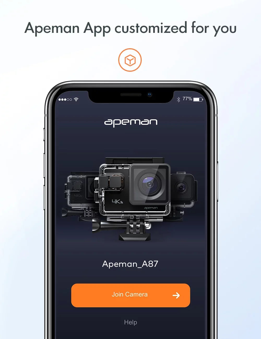 Skateboard A87 20MP Touchscreen WiFi Camcorder UHD Underwater Motorbike Apeman and Action Camera for Camera, 4K/60fps