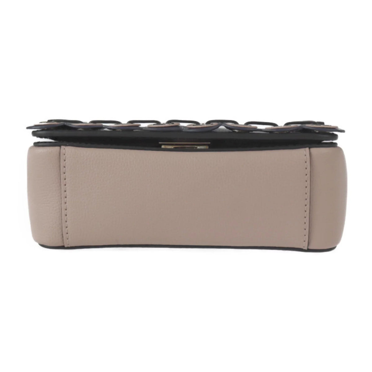 2WAY punching hardware handbag drive (Good) grommet pink Patternson black Spade Maisy WKRU5899 shoulder gold Pre-Owned beige leather bag Kate
