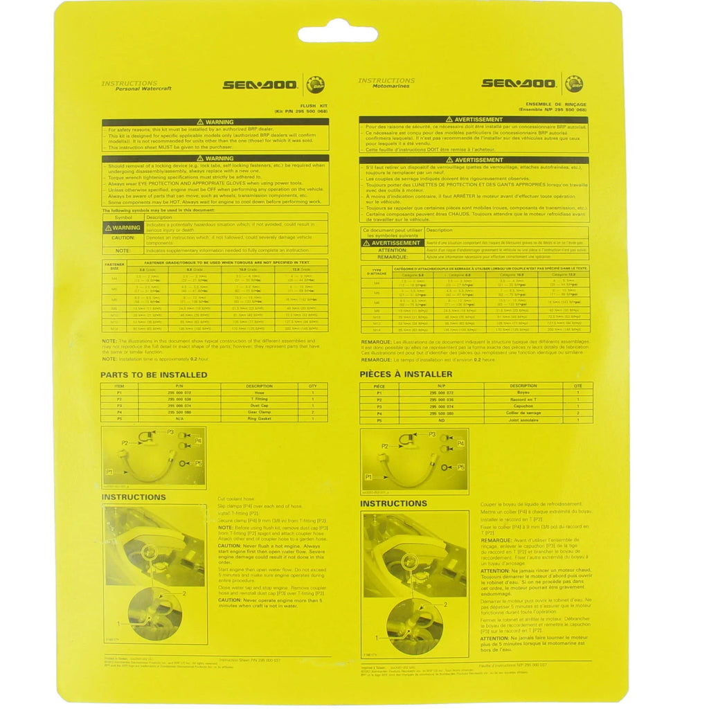 Sea-Doo Flush OEM New Kit, Engine 295500068