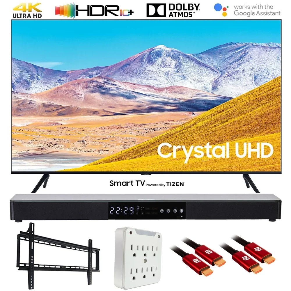 Home 85TU8000 Inch HD Mount and LED Deco TU8000 85" Wall (UN85TU8000FXZA 85 UN85TU8000 Smart Ultra (2020 Accessory Soundbar, Model) TV) Cable 4K Bundle with Theater Gear HDMI Kit TV