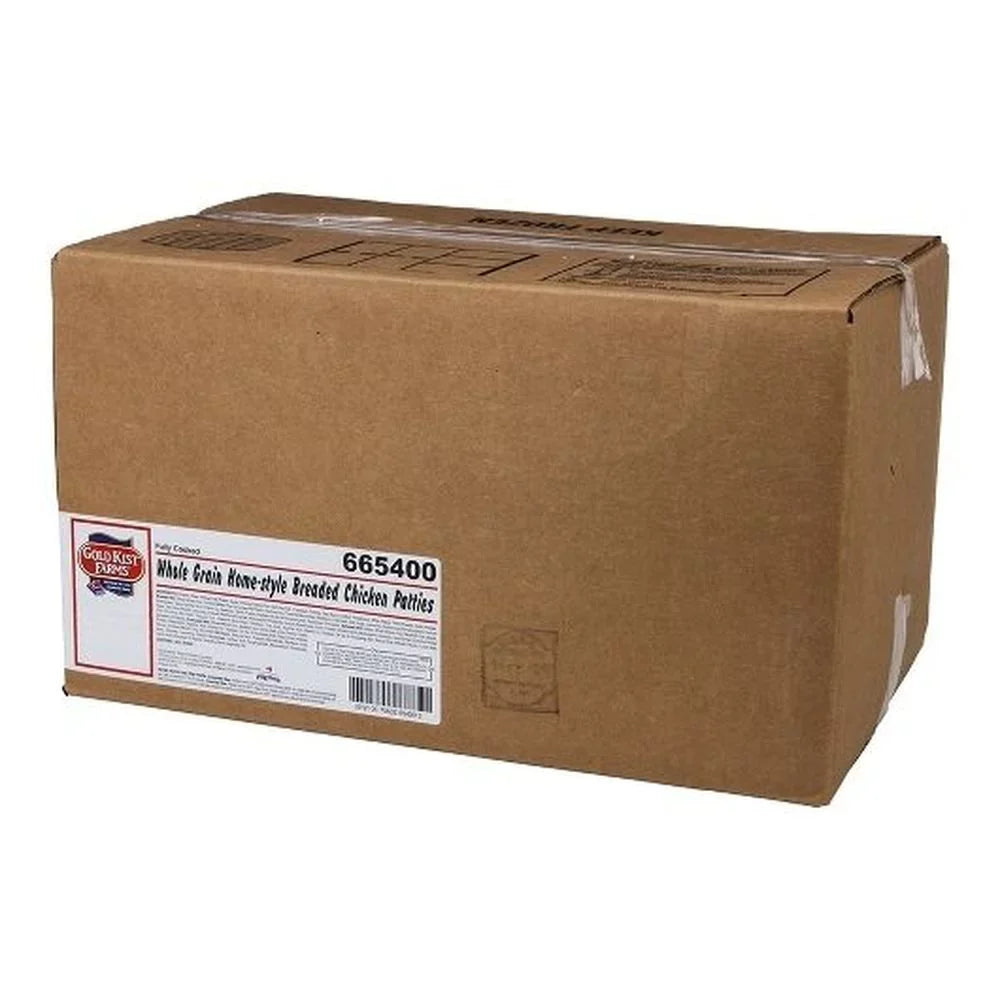 Cooked Homestyle Pound Whole Patty, 5 Grain Fully Gold Breaded Kist -- 6 Chicken per case