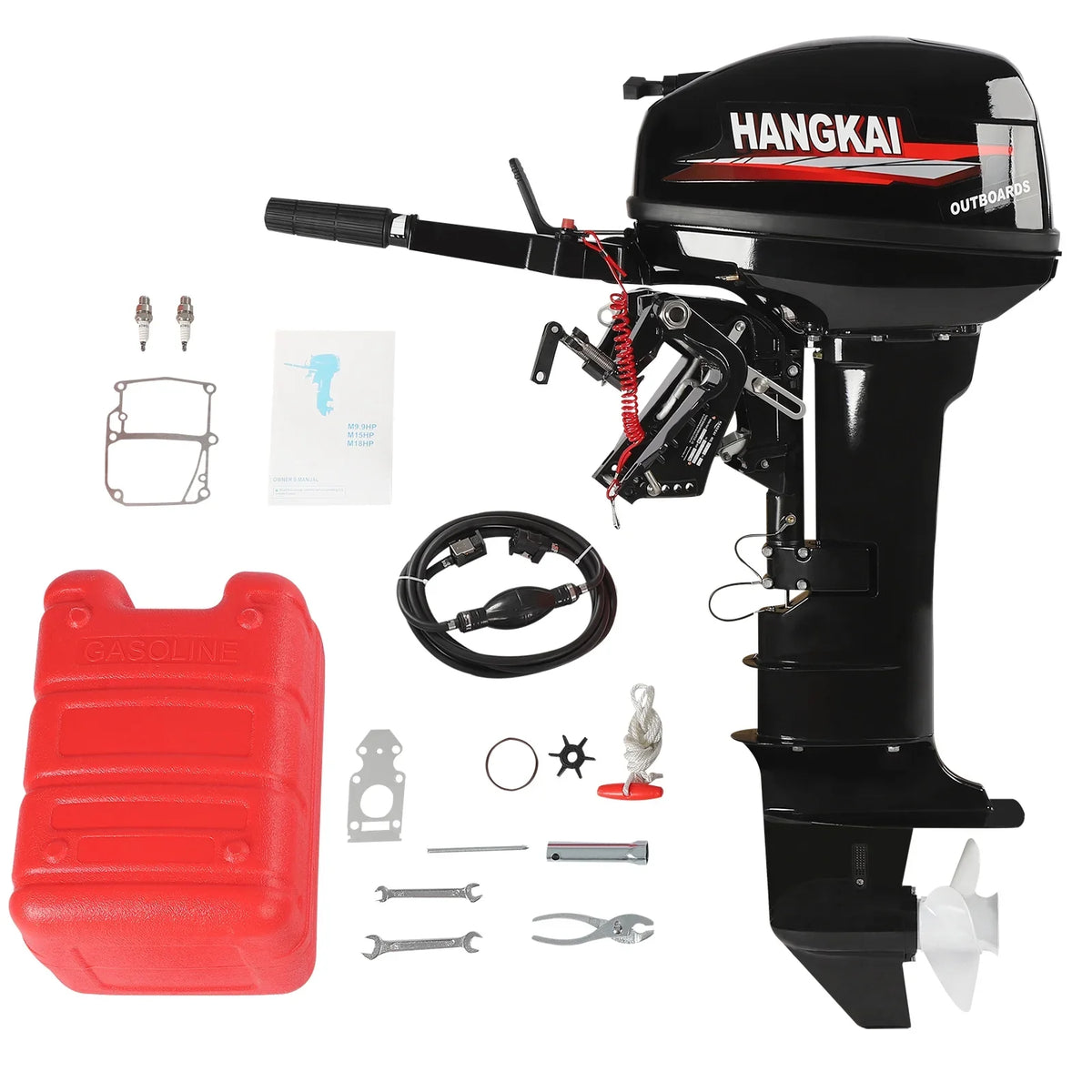 liquid Shaft HP System w/CDI 2 Boat Long Cooling 18 Aluminum Stroke Alloy Outboard Motor, Fishing Engine 246cc Wuzstar Motor Boat