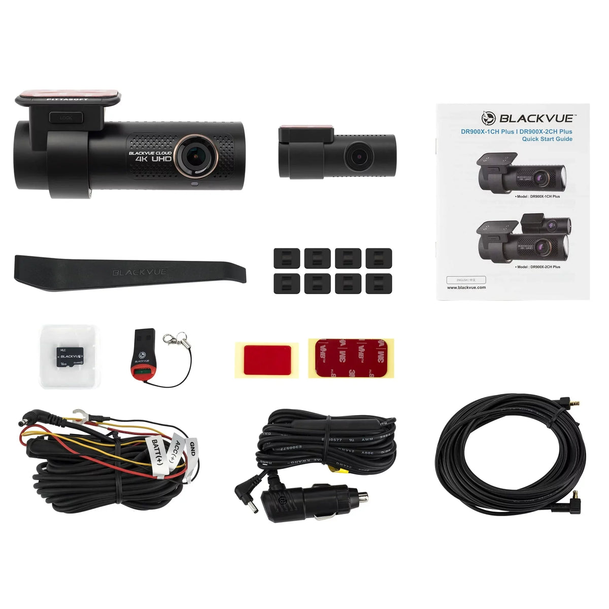 Dashcam Restored 1.5 Plus Card lb DR900X-2CH microSD (Refurbished) 64GB Cloud with BlackVue