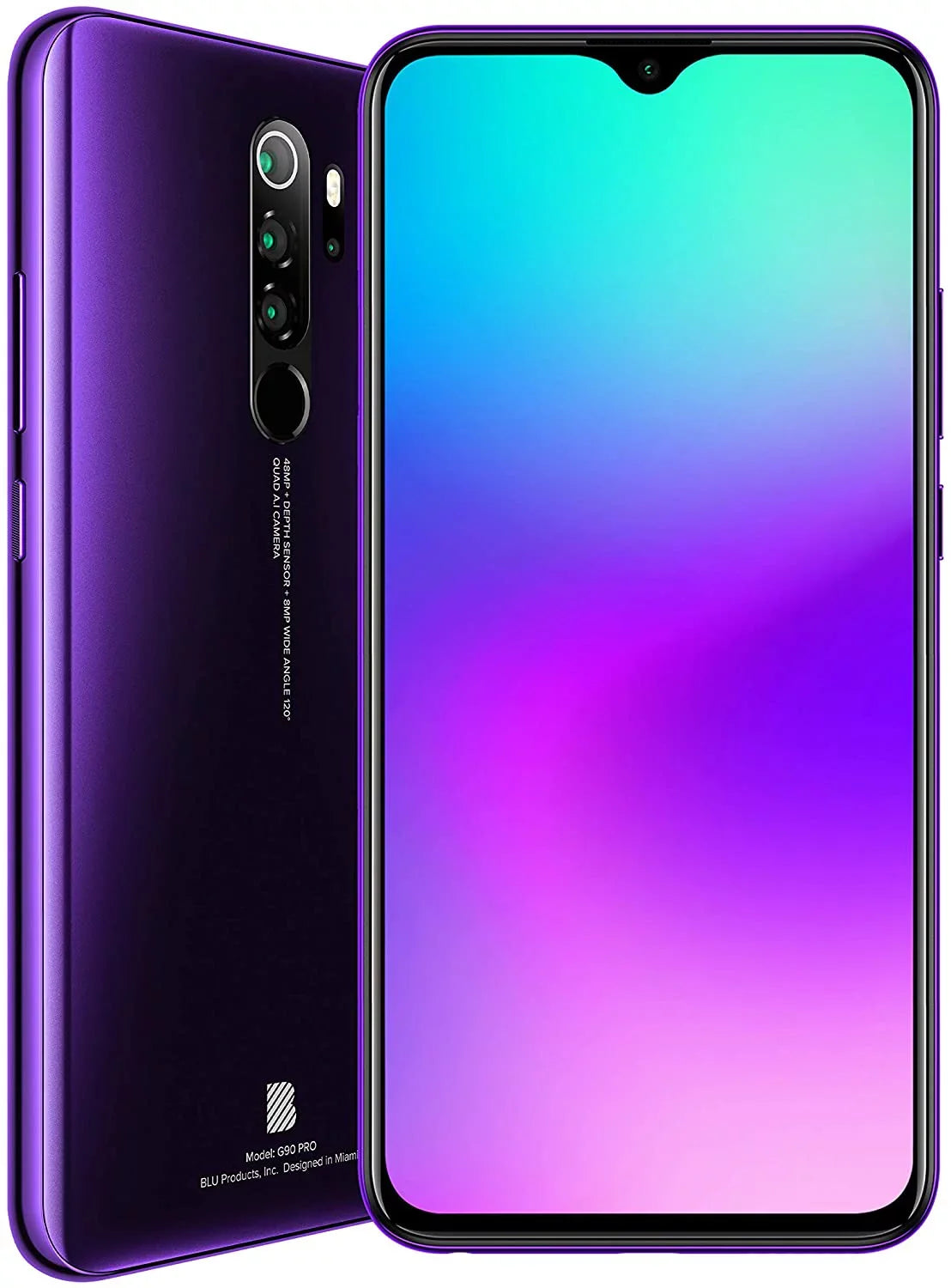 G0370WW 128GB Purple Pro GSM G90 Unlocked Smartphone Android BLU - Haze