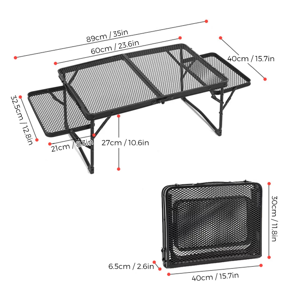 Food Compact Portable, OWSOO Picnics Table, Folding and and Station for Prep Camping, Essential