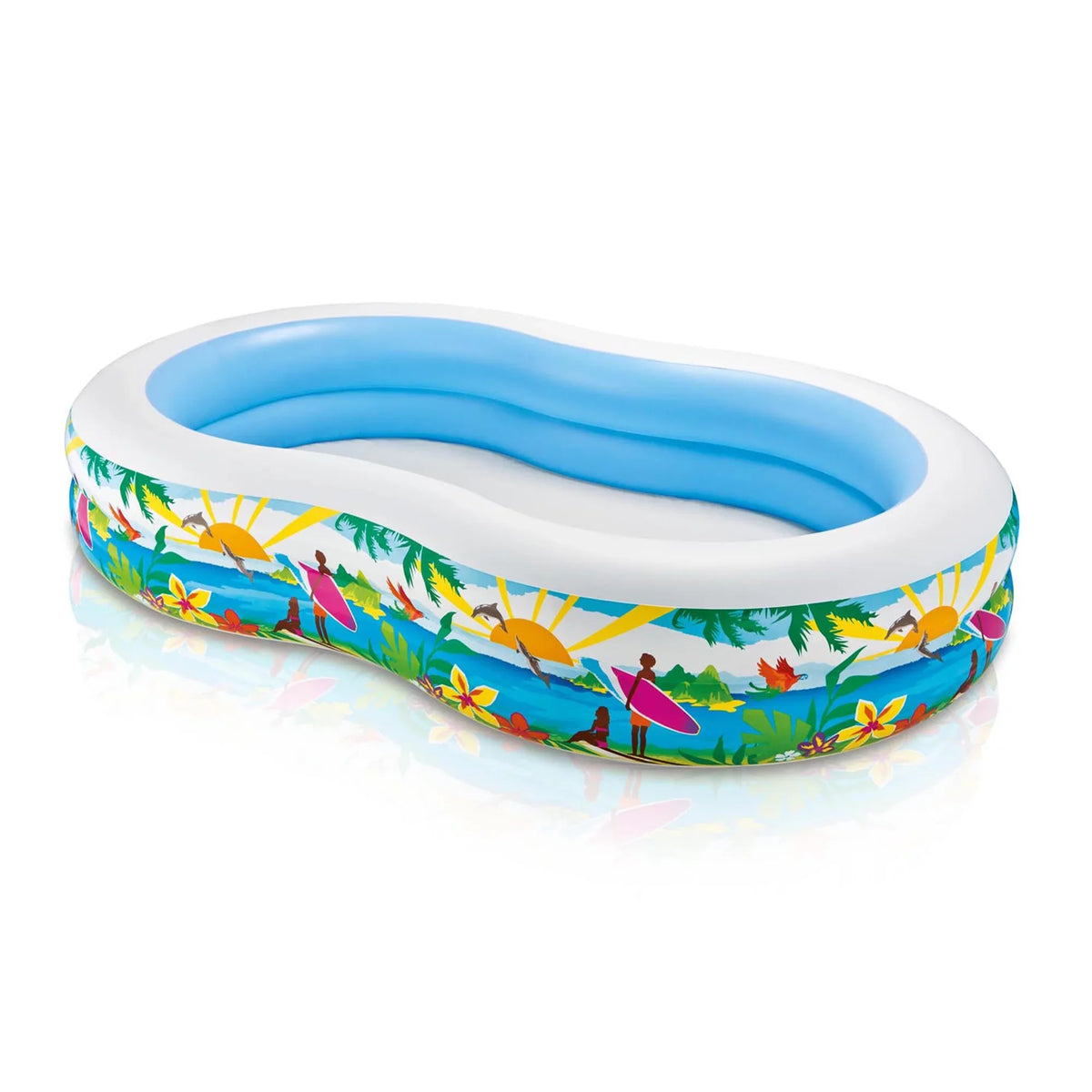 Inflatable & Intex Electric Seaside 8.5’x5.25’x18” Pump Pool Paradise Air Kiddie