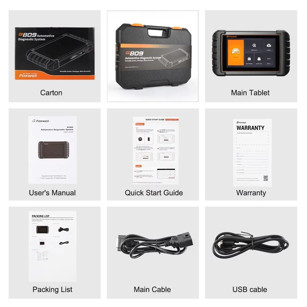 30+ Foxwell with Upgrade OBD2 Full Tool Active Tool Auto Vin Scan Bidirectional Reset WiFi Services NT809 Wireless Scan Scan Analyzer Scanner Systems Auto Scanner Test Car Free Diagnostic Automotive