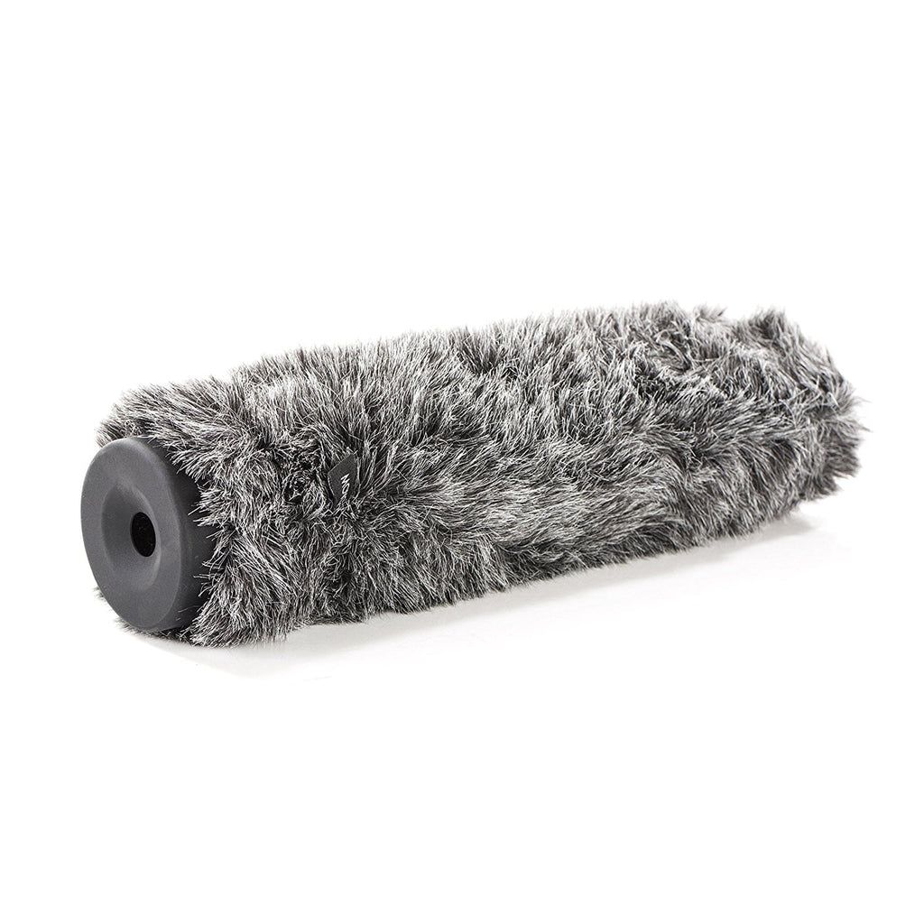 Dark Furry Windscreen 10.6" [27cm] Rigid - And Up Movo Microphones To 18-23mm In Long Gray For Ws-g270 Diameter