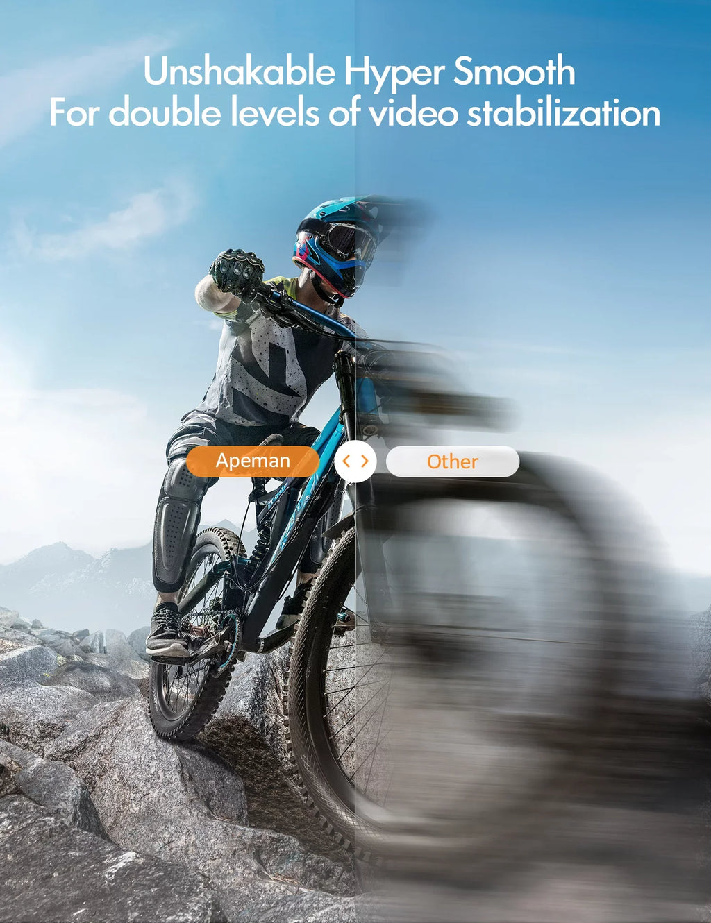 Dual Touchscreen WiFi 4K HD Sports Batteries Camera A100s 20MP APEMAN Action 40M Ultra 50fps mAh 1350