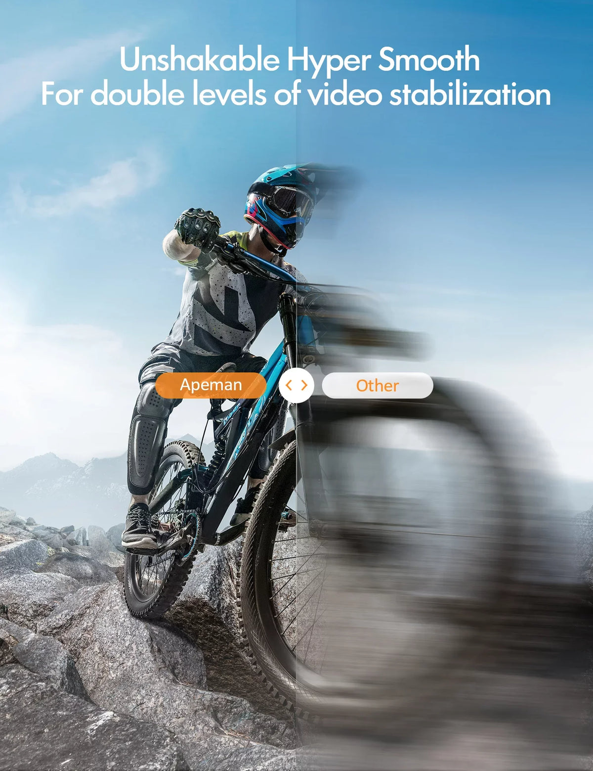 Dual Touchscreen WiFi 4K HD Sports Batteries Camera A100s 20MP APEMAN Action 40M Ultra 50fps mAh 1350